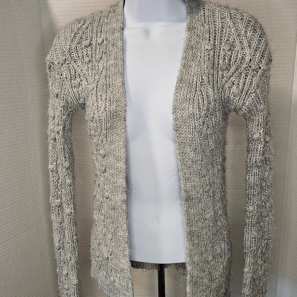 Cat & Jack Sweaters - Cat & Jack, Long Sleeve open front Cardigan sweater, Grey Size7/8